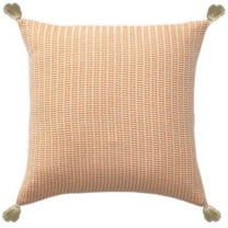 Ox Bay Brinley Orange Striped Ultra-Soft Turkish Cotton Adult Decorative Throw Pillow