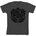 thumbnail image 3 of Back To School Adult Charcoal Crew Neck Short Sleeve Tee-Medium, 3 of 4