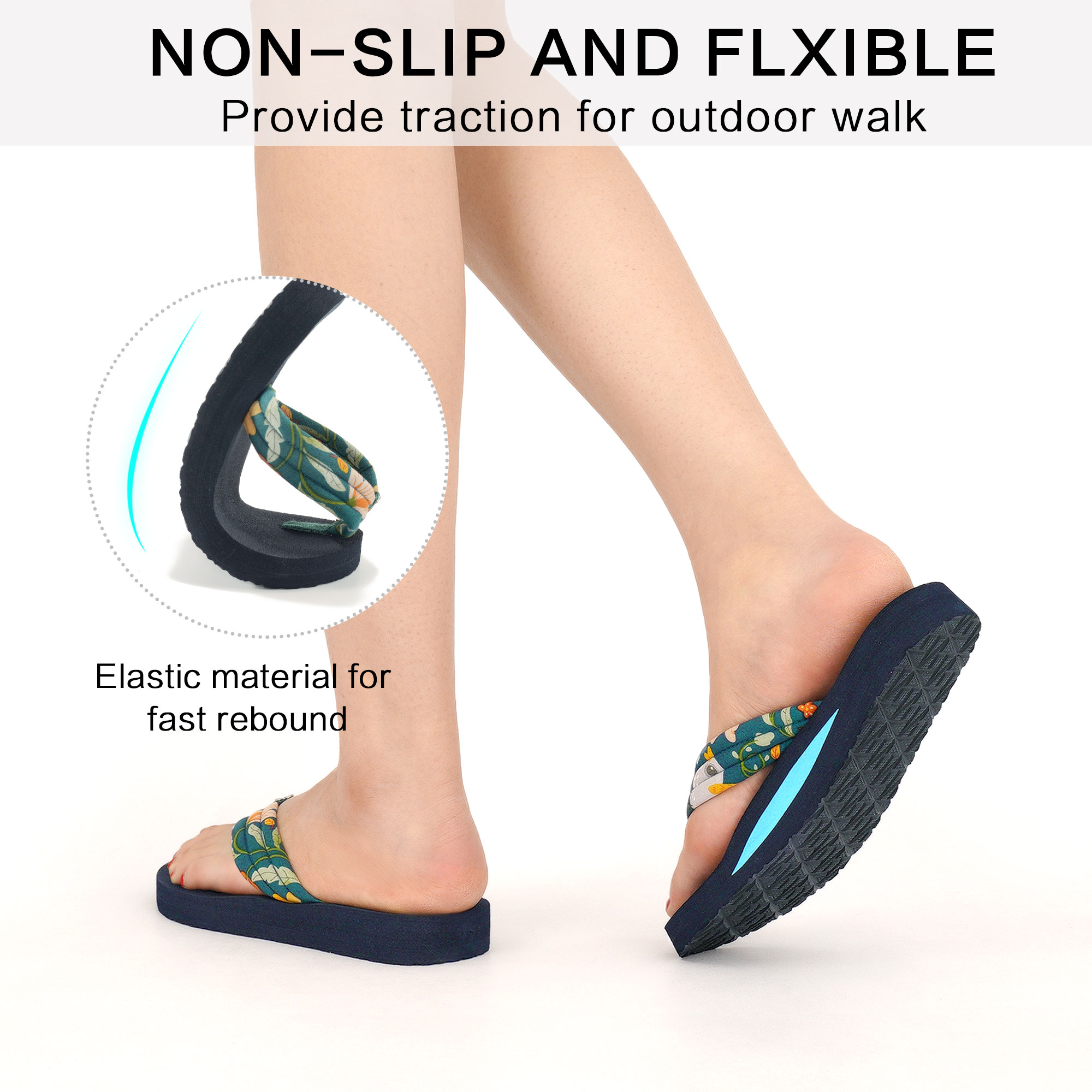 Ecetana Women's Comfort Thong Flip Flops photo 6