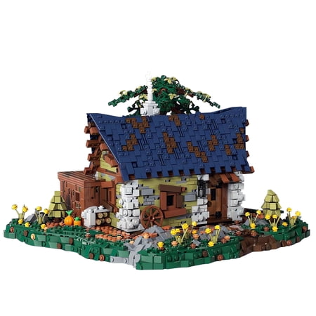 Vintage House Building Blocks Set Tree House Retro Hut Game Toy Kids Birthday Christmas Gifts