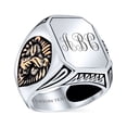 thumbnail image 5 of Bling Jewelry Mens Big Vintage Rectangle Signet Accent Lion King of Jungle Ring, 5 of 5