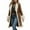 Brown, variant on Arlun Womens Suede Cardigan Coats Vintage Sherpa Lined Leather Mid Long Trench Jackets Oversized Casual Lapel Thickened Warm Solid Color Winter Overcoat Brown XL