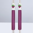 thumbnail image 3 of 2 Pcs Poignée de Réfrigérateur Imprimée Florale Style Pastoral Décoratif Poignées de Porte de Réfrigérateur Bouton de Porte de Cuisine (Violet), 3 of 6