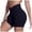 Black, variant on Workout Biker Shorts Women Cross-Waist Crossover High Waisted Tummy Control Athletic Running Yoga Short 6" (Dark Purple, S)