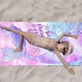 thumbnail image 5 of Toalla de playa de microfibra de 160x80cm (cola de sirena, concha de perla), toalla de playa de secado rápido, toalla de viaje portátil ligera, 5 of 5