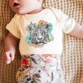 thumbnail image 4 of Retro Leopard and Flowers Everyday Shirt and Bodysuit for Girls Colorful Girly Leopard Tee Natural Bodysuit 18 Months, 4 of 5