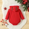 thumbnail image 6 of MQLKF Infant Boys Girls Christmas Long Sleeve Deer Hooded Pullover Romper Newborn Bodysuits Funny Cute Infant Jumpsuit Clothes, 6 of 6