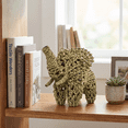 thumbnail image 2 of 12" Hand Woven Seagrass Elephant Statue Sculpture Figurine Home Decor Decorative Handmade Handcrafted Gift Art Decoration Artwork, 2 of 9