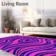 thumbnail image 2 of ODIKA 8'x10' Machine Washable Non-Slip Area Rug, Glamorous Sequin Wave with Lustrous Ripple Effects High Traffic Rug, Pink, 604031, 2 of 7