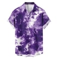 thumbnail image 4 of COSFO Summer Men's Button Down Shirts Short Sleeve Beach Tie Dye Shirts Casual with Pocket Relaxed Fit Collared Tops, 4 of 6