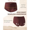 thumbnail image 5 of AWAYTR Women Seamless Underwear High Waist Underwear No Show Invisible Panties Cheeky Briefs 6 Pack S-2XL, 5 of 10