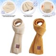 thumbnail image 3 of 2 Piezas Bufandas de Punto Cálidas de Invierno para Niños Bufanda Cálida Calentador de Cuello para Niños Pequeños Niñas, 3 of 7