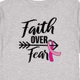 thumbnail image 4 of Inktastic Breast Cancer Awareness Faith over Fear with Pink Ribbon and Arrow Girls Long Sleeve Toddler T-Shirt, 4 of 5