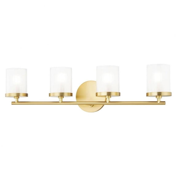 -Four Light Bath Bracket in Style-24.75 inches Wide By 6.25 inches High-Aged Brass Finish Bailey Street Home 735-Bel-2941854
