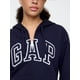 thumbnail image 3 of Sudadera con Capucha para Mujer GAP, Cierre Completo, Azul Marino, Talla M, 3 of 4
