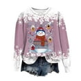 thumbnail image 5 of Gibobby Merry Christmas Sweatshirt Women Merry Graphic Letter Printed Crewneck Pullover Xmas Tops(XL,Pink), 5 of 6