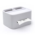 thumbnail image 2 of Dispensador de pañuelos de escritorio con tapa ABS PS, rectangular, multifuncional, con control remoto, caja de papelería para sala de estar y dormitorio, 2 of 12