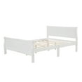 thumbnail image 5 of Queen Platform Bed Frame, BTMWAY New Upgraded Wood Bed Frame with Headboard and Footboard, No Box Spring Needed, Modern Bedroom Furniture Queen Size Bed Frame for Adults, 400lbs Capacity, White, 5 of 10