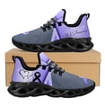 thumbnail image 1 of Zapatillas deportivas de malla con diseño de concienciación sobre el cáncer de autismo para mujer, ligeras, resistentes al desgaste, con plataforma, informales., 1 of 6