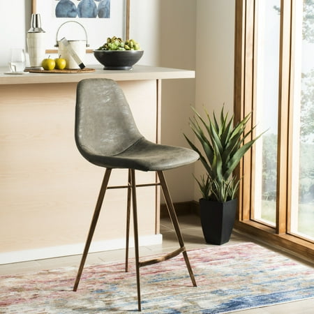 SAFAVIEH Mathison Modern Glam Counter Stool with Footrest