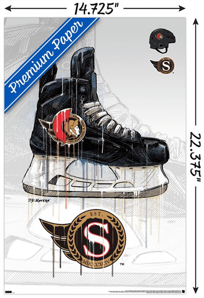 NHL Ottawa Senators - Drip Skate 21 Wall Poster, 14.725" x 22.375"