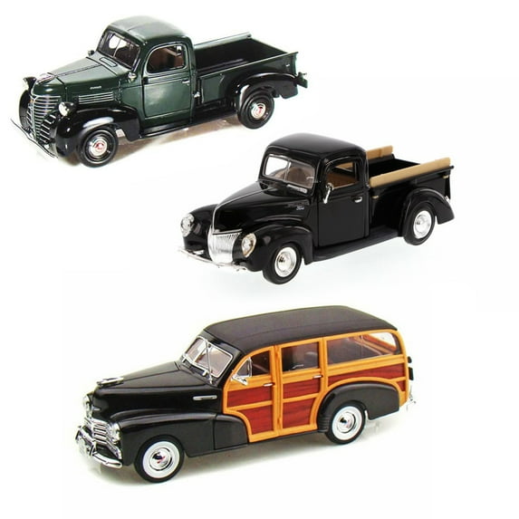 Best of 1940s Diecast Cars - Set 16 - Set of Three 1/24 Scale Diecast Model Cars