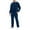 Blue, variant on Mens Fleece Sweatsuit Set Kangaroo Pocket Pullover Top and Long Pants Lounge Tracksuit 2 Piece Casual Sports Outfits Black XL