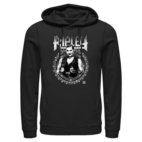 Mens WWE Ripley Black and White Photo Lightweight Hoodie