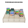 thumbnail image 1 of Phone Storage Box, Environment Friendly Wood Phone Rack Display 48 Cells Wooden Storage Box Thickened  For Office And Living Room For Temporary Storage, 1 of 8