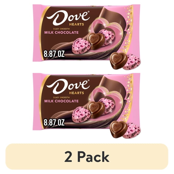 (2 pack) Dove Promises Valentine's Day Heart Chocolate Candy Bag - 8.87 oz