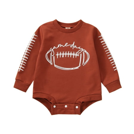 

YDOJG Bodysuits for Boys Girls Toddler One-Pieces Baby Long Sleeve Cute Cartoon Bodysuit Romper Outfits Brown 3-6 Months