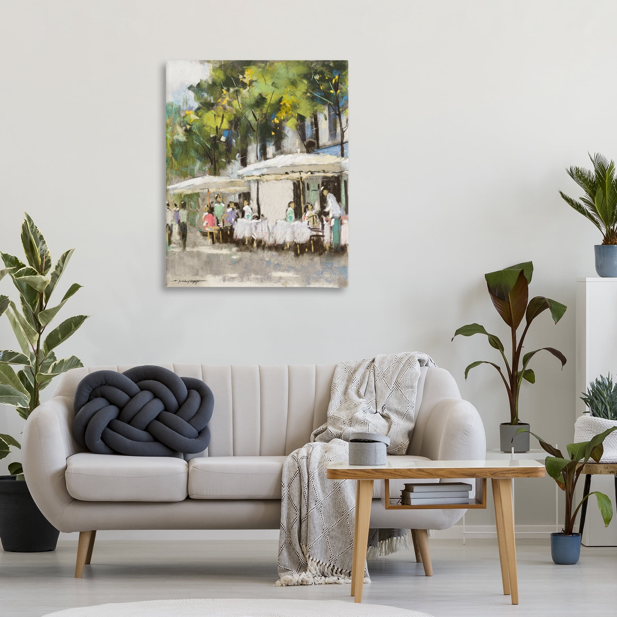 Stupell Industries Sunny Street Cafe Dining Canvas Wall Art, design by Anthony Orme