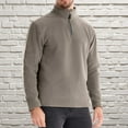 thumbnail image 2 of GigrtiJin Mens Quarter Zip Sweatshirt Stand Collar Long Sleeved Pullover Top Casual Solid Color Comfy Sweatshirts, 2 of 6