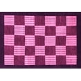 thumbnail image 1 of Ahgly Company Indoor Rectangle Checkered Pink Modern Area Rugs, 6' x 9', 1 of 4