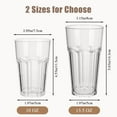 thumbnail image 2 of 6 Pcs Clear Plastic Tumblers, Unbreakable Cups, Reusable Drinking Cup for Kids and Adults, 14 OZ Stackable Acrylic Glasses for Camping Picnic Party (6pc-420ml-clear), 2 of 7