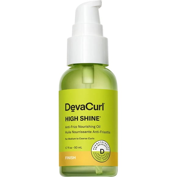 1.7 oz , DevaCurl High Shine Anti-Frizz Nourishing Oil hair beauty, Pack of 1 w/ Sleekshop Pink Comb
