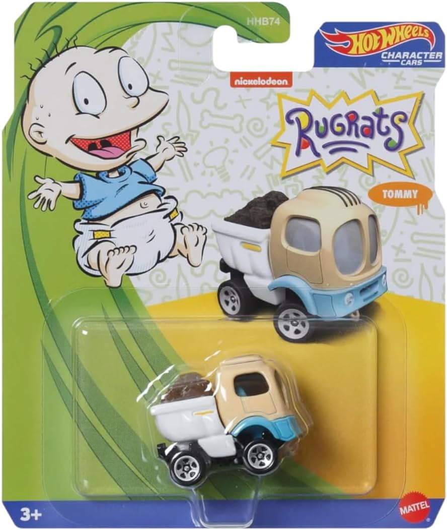 Hot Wheels Character Cars with Spongebob Squarepants Trolls Rugrats Set of 6 Diecast Vehicles HHB74-956P