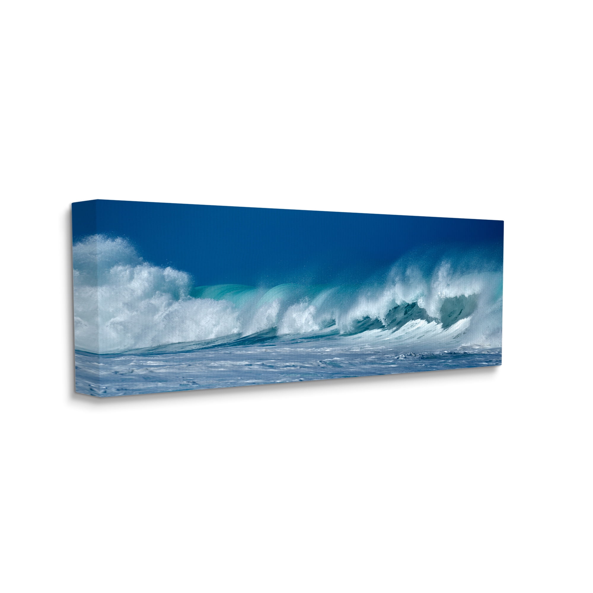 Stupell Industries Panoramic Tsunami Rough Ocean Waves Water Splashing, 24 x 10, Design by Dennis Frates