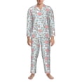 thumbnail image 3 of Sikiie Cute Rabbit And Heart Mens Pajama Set, Soft Warm Long Sleeve Sleepwear, Cozy Button-Down Pjs for Men-Medium, 3 of 7