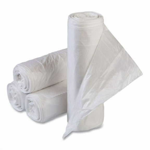 High-Density Commercial Can Liner Value Pack, 33 gal, 10 mic, 33" x 39", Clear, Interleaved Roll, 25 | Bundle of 2