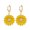 B, variant on Bee Three-Dimensional Earrings Sunflowers Earrings for Women Gold Honeycomb Hoop Earrings Cute Enamel Sunflowers Statement Jewelry Gift As Gift Fashion Jewelry