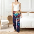 thumbnail image 6 of Lsque Colorful Feather Owl Print Women's Pajama Pants, Lounge Pant - Comfortable Home Wear,Elastic Waistband, Stylish Design-Medium, 6 of 9