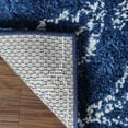 thumbnail image 4 of Botanical Plush Shag Indoor Transitional Area Rug, Cream/Blue, 4' x 6', 4 of 9