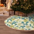 thumbnail image 6 of Daiia Lilies Flowers Drawing Merry Christmas Tree Skirt , Xmas Large Lace-up Tree Skirt, Santa Snowflakes Rustic Home Decorations New Year Party Farmhouse Decor-36", 6 of 7