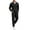 Black, variant on Men's Jogging Suits 2 Piece Set Quarter Zip Up Pullover Sweatshirt and Sweatpants Set with Pockets