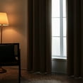 thumbnail image 5 of ZOPZO Thermal Insulated 100% Blackout Curtains, Beige, 52W x 72L Inch, Energy Efficient Noise Reducing Drapes for Home Office, 2 Panels, 5 of 5