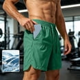 thumbnail image 5 of EOYWHK Gym Shorts Quick Dry with Pockets Drawstring Workout Shorts for Men Soft Lightweight Breathable Casual Activewear for Men Green, Size XXXL, 5 of 9