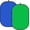 Green/Blue, variant on 5x6.6ft/1.5x2m Chromakey Backdrop, 2-in-1 Blue Screen with Grey Screen, Collapsible Reversible Pop Up Background for Photography Studio, Live Streaming, Video (Blue/Gray)