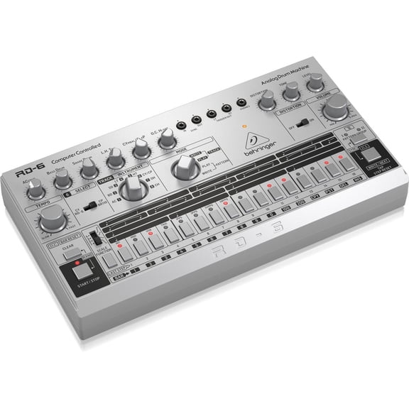 Behringer RD-6-SR Analog Drum Machine with 8 Drum Sounds, Silver