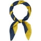 thumbnail image 1 of Mujeres Bufanda Grande de Satén de Color Contrastante 35" Pañuelo Cuadrado para la Cabeza Bandanas Azul Marino Amarillo 90x90cm/35.4x35.4", 1 of 1